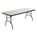 Mitylite Plastic Folding Table, Gray, 30 x 72 In. RT3072GRB1